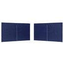 Festasidevæg 2 pcs Blå 400 x 195 cm PE og stål