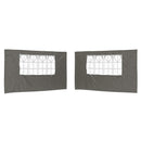 Festasidevæg 2 pcs 400 x 195 cm Antracit PE og stål