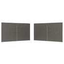 Festasidevæg 2 pcs Antracit 400 x 195 cm PE og stål