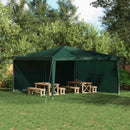 Festasidevæg 2 pcs Grøn 400 x 195 cm PE og stål