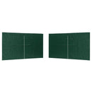 Festasidevæg 2 pcs Grøn 400 x 195 cm PE og stål