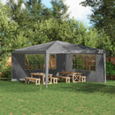 Festasidevæg 2 pcs 400 x 195 cm Lysegrå PE og stål