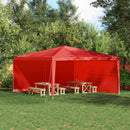 Festasidevæg 2 pcs Rød 400 x 195 cm PE og stål