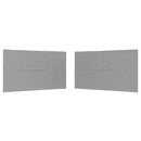 Festasidevæg 2 pcs Lysegrå 400 x 195 cm PE og stål