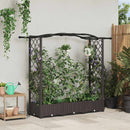 Hævet Bed med Trellis og Tag Brun 169 x 40 x 123 cm PP