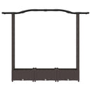 Hævet Bed med Trellis og Tag Brun 169 x 40 x 123 cm PP