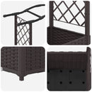 Hævet Bed med Trellis og Tag Brun 125 x 40 x 138 cm PP