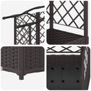 Hævet Bed med Trellis og Tag Brun 203,5 x 40 x 125 cm PP