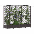Hævet Bed med Trellis og Tag Brun 203,5 x 40 x 125 cm PP
