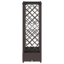 Hævet Bed med Trellis og Tag Brun 203,5 x 40 x 125 cm PP