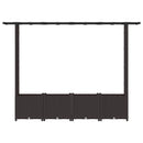 Hævet Bed med Trellis og Tag Brun 203 x 40 x 136 cm PP