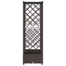 Hævet Bed med Trellis og Tag Brun 164 x 40 x 121 cm PP