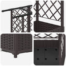 Hævet Bed med Trellis og Tag Brun 202,5 x 40 x 121 cm PP