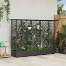 Hævet Bed med Trellis og Tag Brun 202,5 x 40 x 121 cm PP