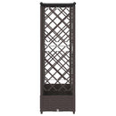Hævet Bed med Trellis og Tag Brun 202,5 x 40 x 121 cm PP