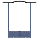 Hævet Bed med Trellis og Tag Grå 124 x 40 x 123 cm PP