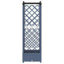 Hævet Bed med Trellis og Tag Grå 124 x 40 x 126 cm PP