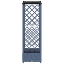 Hævet Bed med Trellis og Tag Grå 163 x 40 x 126 cm PP