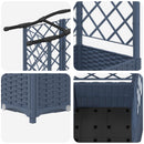 Hævet Bed med Trellis og Tag Grå 204 x 40 x 141 cm PP