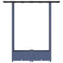 Hævet Bed med Trellis og Tag Grå 122,5 x 40 x 121 cm PP