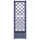 Hævet Bed med Trellis og Tag Grå 122,5 x 40 x 121 cm PP
