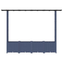 Hævet Bed med Trellis og Tag Grå 203 x 40 x 136 cm PP