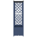 Hævet Bed med Trellis og Tag Grå 203 x 40 x 136 cm PP