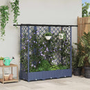 Hævet Bed med Trellis og Tag Grå 164 x 40 x 121 cm PP