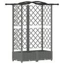 Hævet Bed med Trellis og Tag Lysegrå 124 x 40 x 123 cm PP