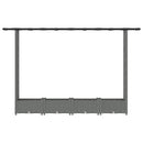 Hævet Bed med Trellis og Tag Lysegrå 203 x 40 x 121 cm PP