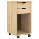 Rullende skab Brun 34 x 39 x 65,5 cm Massivt fyrretræ