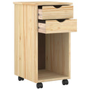 Rullende skab Brun 34 x 39 x 65,5 cm Massivt fyrretræ