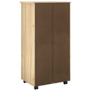 Rullende skab med hjul Brun 53 x 39 x 103 cm Massivt fyrretræ