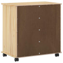 Rullende skab Brun 63,5 x 39 x 65,5 cm Massivt fyrretræ