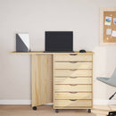 Rulleskab med skrivebord MOSS Klar lak 105,5 x 39 x 74,5 cm
