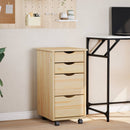Rulleskab med skrivebord MOSS Klar lak 34 x 39 x 65,5 cm