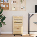 Rulleskab med skrivebord MOSS Klar lak 34 x 39 x 65,5 cm