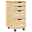 Rulleskab med skrivebord MOSS Klar lak 34 x 39 x 65,5 cm