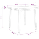 Dining table med live edge 80 x 80 x 75 cm Massivt Akacietræ