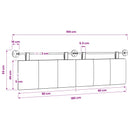 Hængende sengegavl Sort Stof