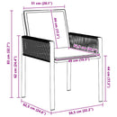 Have Spisebordssæt 5 stk. Sort polyrattan