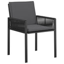 Have Spisebordssæt 25 stk. Sort polyrattan