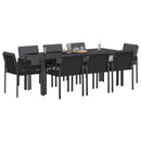 Have Spisebordssæt 25 stk. Sort polyrattan