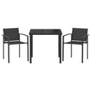Have møbel sæt 3 pcs Sort og Anthracit 80 x 80 x 73 cm