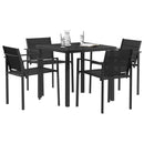 Have møbel sæt 5 pcs Sort og Anthracit 80 x 80 x 73 cm