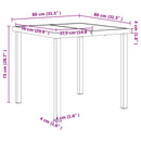 Have møbel sæt 5 pcs Sort og Anthracit 80 x 80 x 73 cm