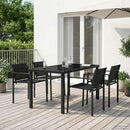 Have møbel sæt 5 pcs Sort og Anthracit 140 x 70 x 73 cm