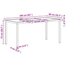 Have møbel sæt 5 pcs Sort og Anthracit 160 x 80 x 73 cm