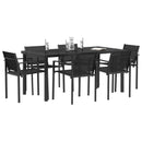 Have møbel sæt 7 pcs Sort og Anthracit 160 x 80 x 73 cm