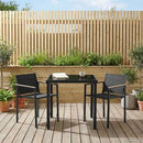 Have møbel sæt 3 pcs Sort og Anthracit 80 x 80 x 73 cm